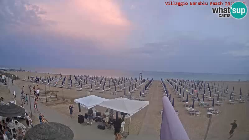 Playa webcam en vivo Villaggio Mare Blu Bibione Pineda – Italia