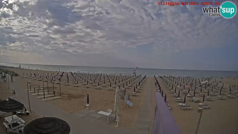 Webcam en direct de la plage Villaggio Mare Blu Bibione Pineda – Italie