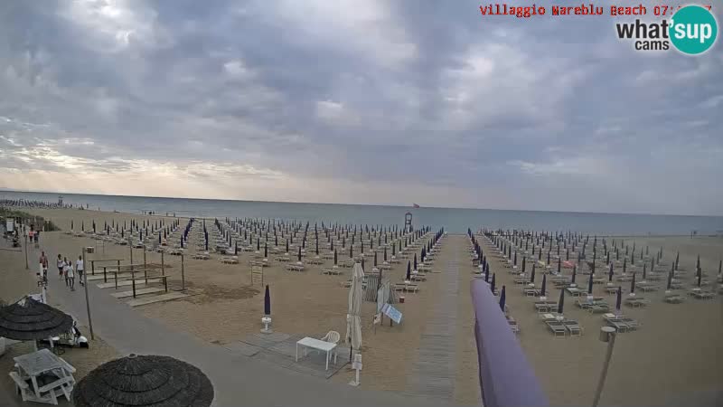 The beach Livecam Villaggio Mare Blu Bibione Pineda – Italy