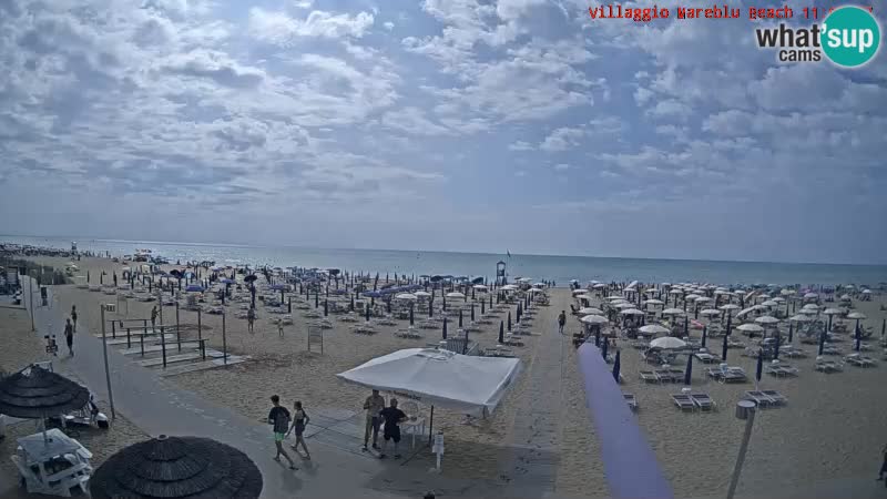 Webcam en direct de la plage Villaggio Mare Blu Bibione Pineda – Italie