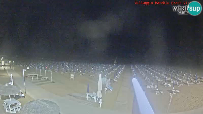 Spletna kamera na plaži v živo Villaggio Mare Blu Bibione Pineda – Italija