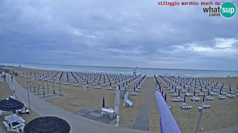 Web kamera uživo na plaži Villaggio Mare Blu Bibione Pineda – Italija