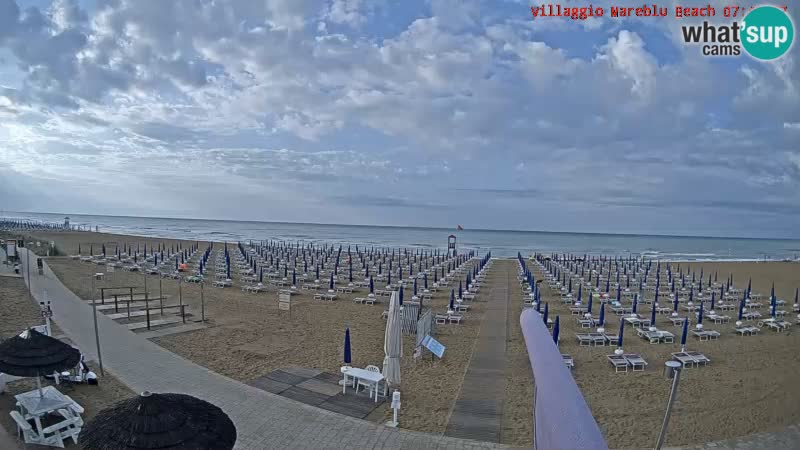 Playa webcam en vivo Villaggio Mare Blu Bibione Pineda – Italia