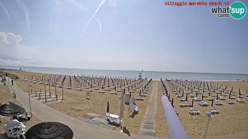 Playa webcam en vivo Villaggio Mare Blu Bibione Pineda – Italia