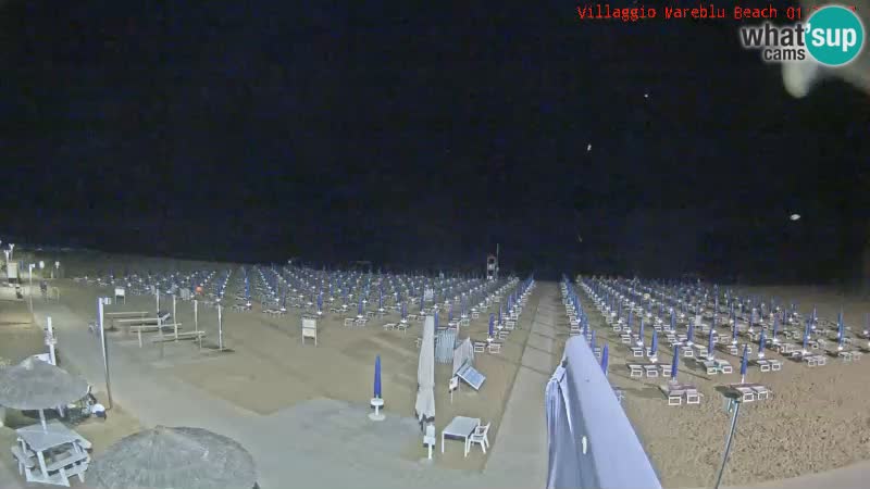 Spletna kamera na plaži v živo Villaggio Mare Blu Bibione Pineda – Italija