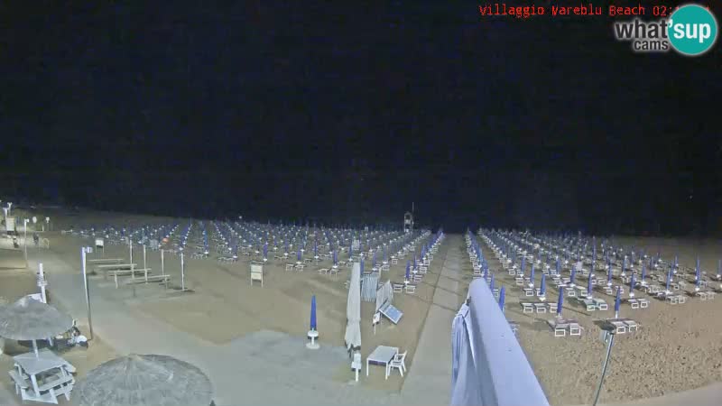 Webcam en direct de la plage Villaggio Mare Blu Bibione Pineda – Italie