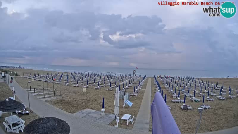Spiaggia Webcam Villaggio Mare Blu Bibione Pineda