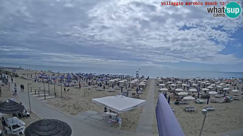 Spiaggia Webcam Villaggio Mare Blu Bibione Pineda