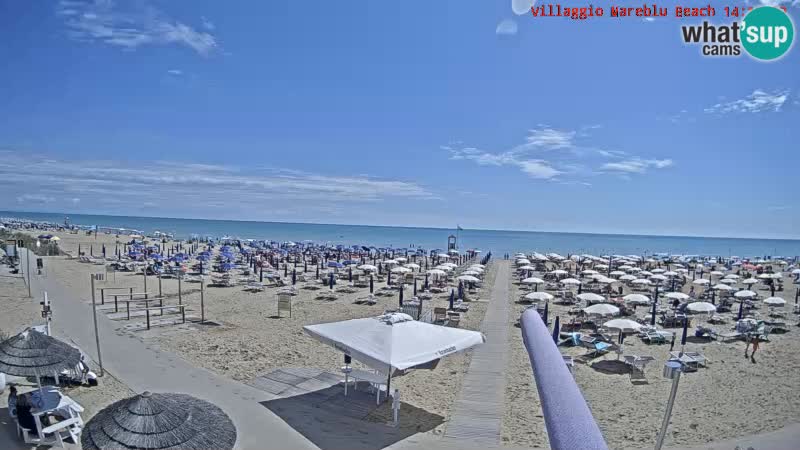 Web kamera uživo na plaži Villaggio Mare Blu Bibione Pineda – Italija