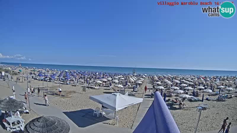 Spiaggia Webcam Villaggio Mare Blu Bibione Pineda