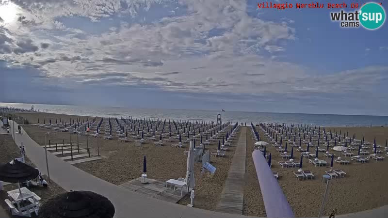 Spiaggia Webcam Villaggio Mare Blu Bibione Pineda