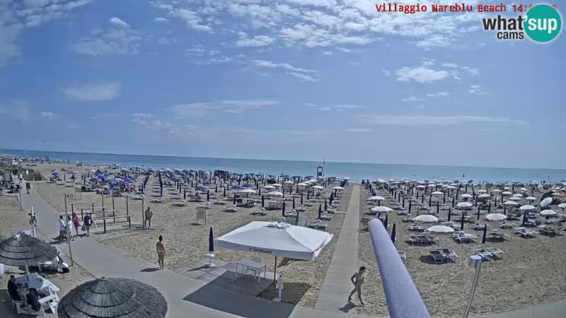 Der Strand Villaggio Mare Blu webcam Bibione Pineda – Italien