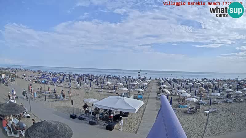 Playa webcam en vivo Villaggio Mare Blu Bibione Pineda – Italia
