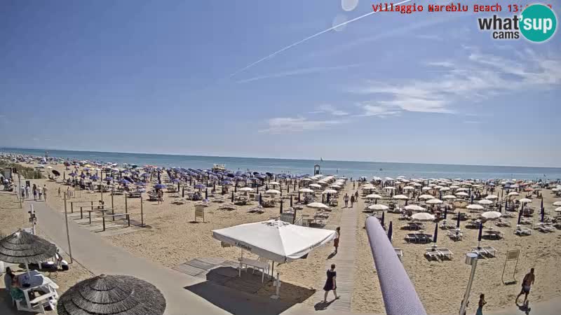 Webcam en direct de la plage Villaggio Mare Blu Bibione Pineda – Italie
