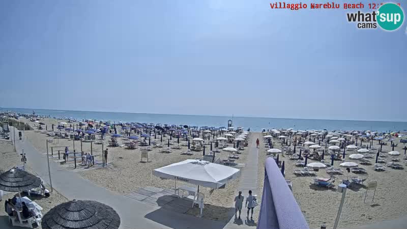 Spiaggia Webcam Villaggio Mare Blu Bibione Pineda