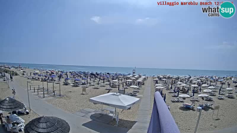 Web kamera uživo na plaži Villaggio Mare Blu Bibione Pineda – Italija