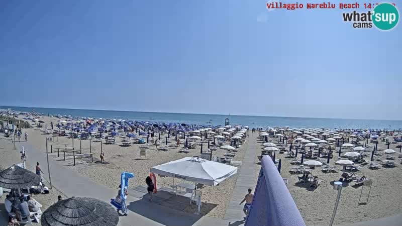 Web kamera uživo na plaži Villaggio Mare Blu Bibione Pineda – Italija