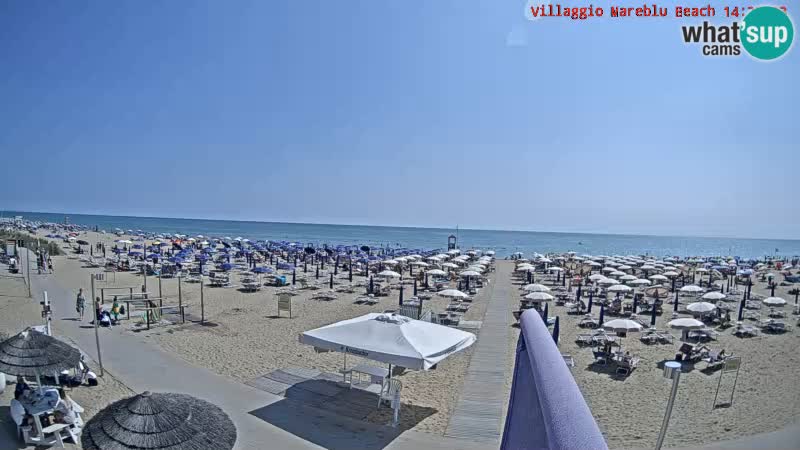 Spiaggia Webcam Villaggio Mare Blu Bibione Pineda