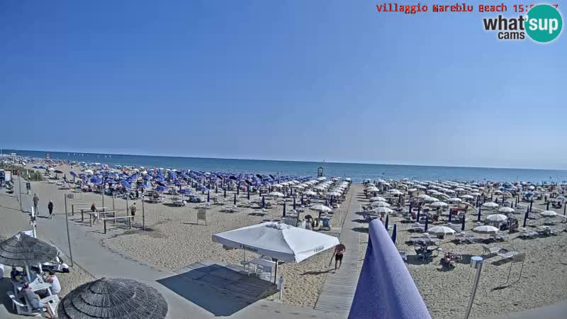 Spiaggia Webcam Villaggio Mare Blu Bibione Pineda