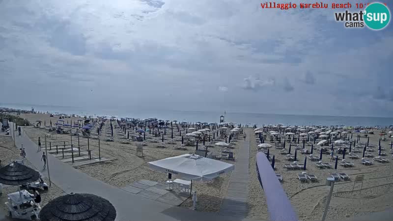 Playa webcam en vivo Villaggio Mare Blu Bibione Pineda – Italia