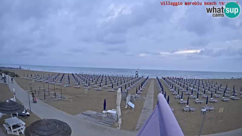 Playa webcam en vivo Villaggio Mare Blu Bibione Pineda – Italia