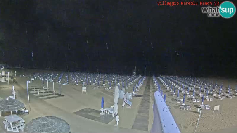 Spletna kamera na plaži v živo Villaggio Mare Blu Bibione Pineda – Italija