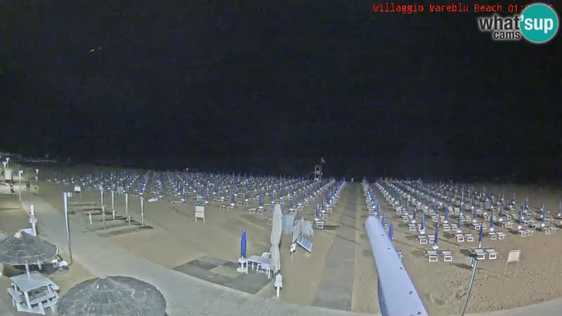 Spletna kamera na plaži v živo Villaggio Mare Blu Bibione Pineda – Italija
