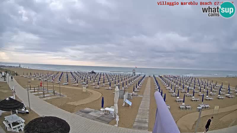 Playa webcam en vivo Villaggio Mare Blu Bibione Pineda – Italia