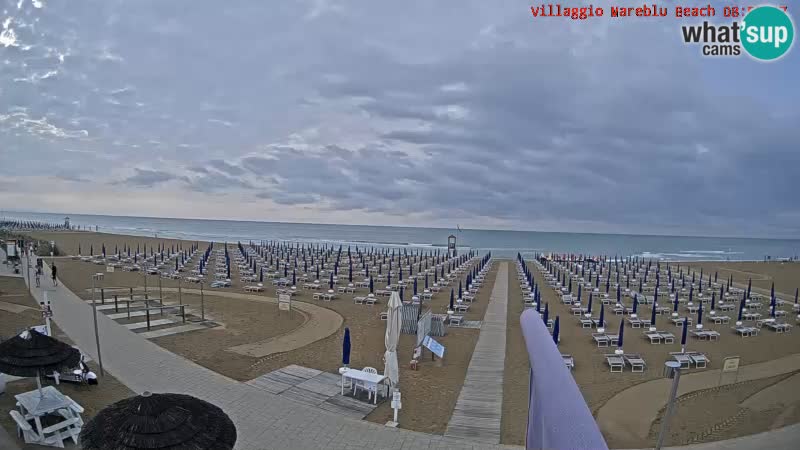 Webcam en direct de la plage Villaggio Mare Blu Bibione Pineda – Italie