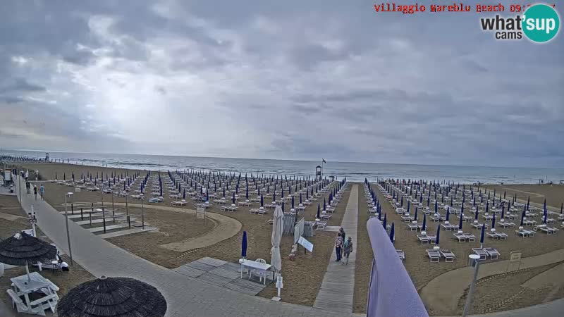Spletna kamera na plaži v živo Villaggio Mare Blu Bibione Pineda – Italija