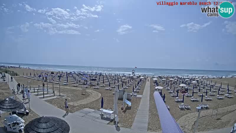Web kamera uživo na plaži Villaggio Mare Blu Bibione Pineda – Italija