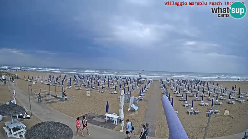 Web kamera uživo na plaži Villaggio Mare Blu Bibione Pineda – Italija