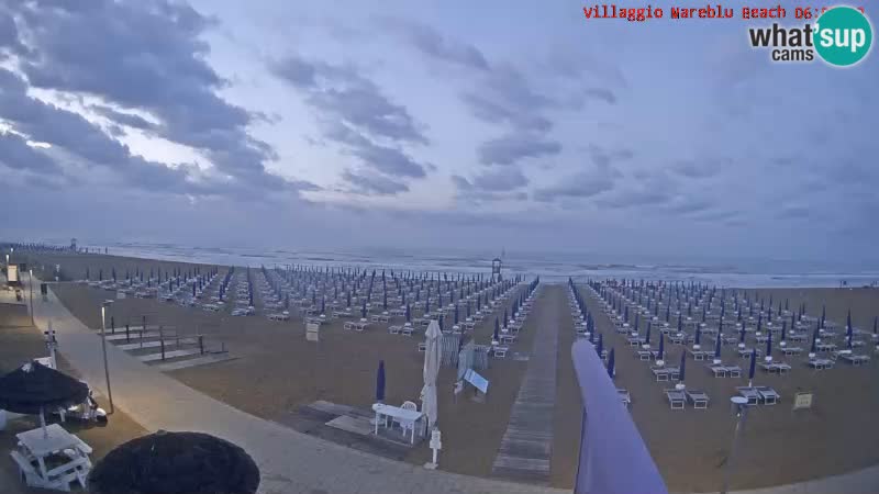 The beach Livecam Villaggio Mare Blu Bibione Pineda – Italy