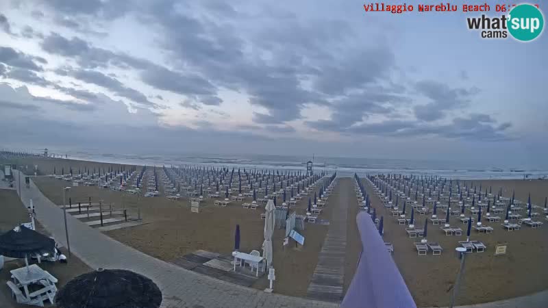 Spiaggia Webcam Villaggio Mare Blu Bibione Pineda
