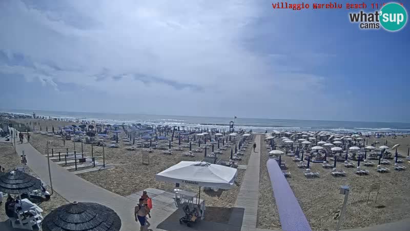 Playa webcam en vivo Villaggio Mare Blu Bibione Pineda – Italia
