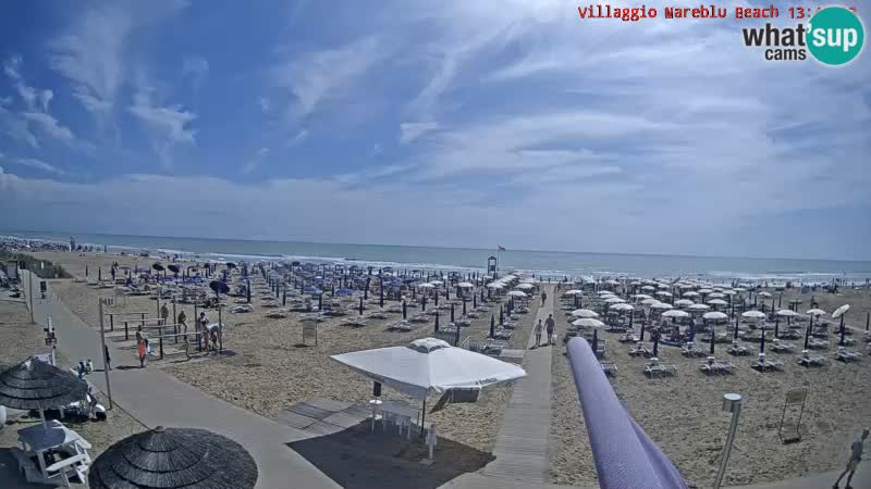 The beach Livecam Villaggio Mare Blu Bibione Pineda – Italy