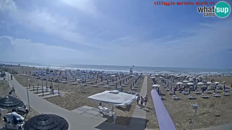 Der Strand Villaggio Mare Blu webcam Bibione Pineda – Italien