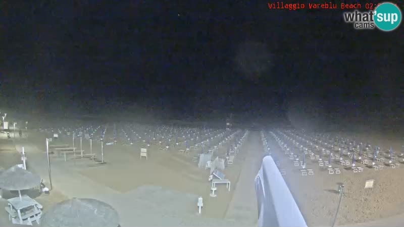 Spletna kamera na plaži v živo Villaggio Mare Blu Bibione Pineda – Italija