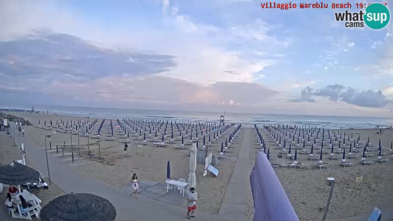 Webcam en direct de la plage Villaggio Mare Blu Bibione Pineda – Italie