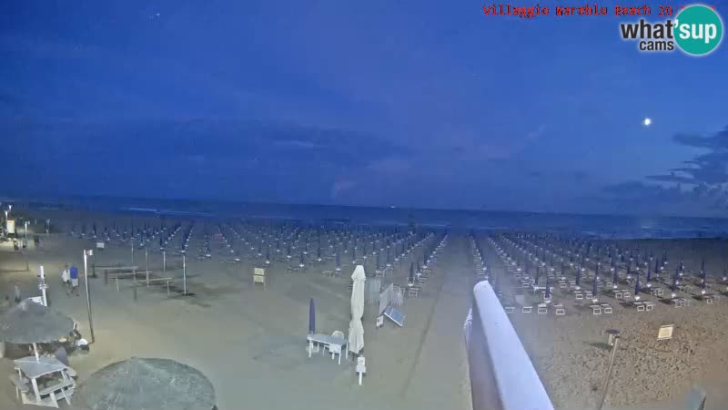 Spletna kamera na plaži v živo Villaggio Mare Blu Bibione Pineda – Italija