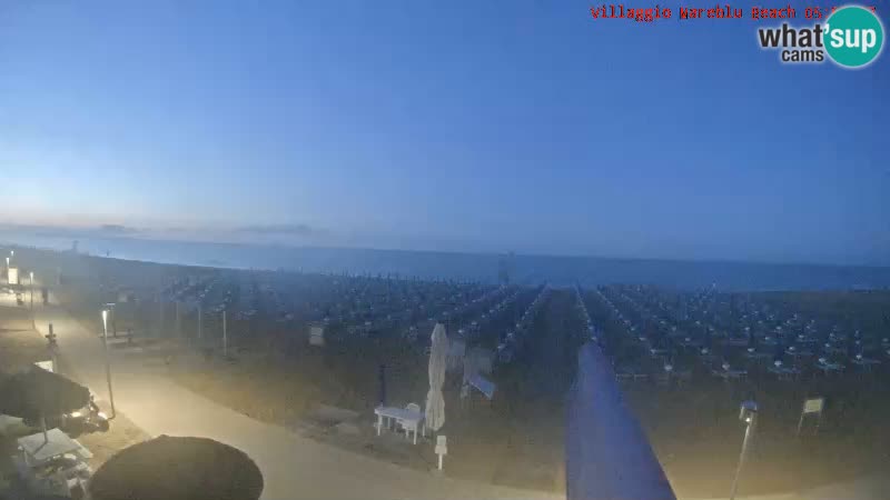Webcam en direct de la plage Villaggio Mare Blu Bibione Pineda – Italie