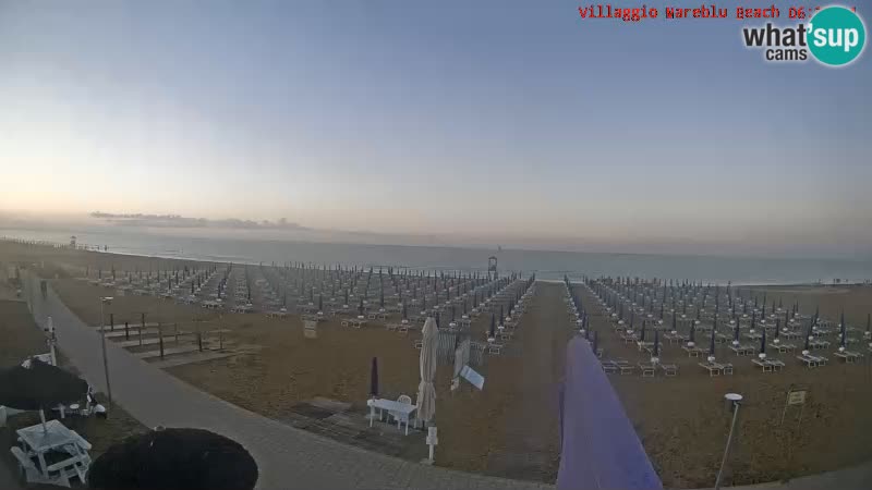 Webcam en direct de la plage Villaggio Mare Blu Bibione Pineda – Italie