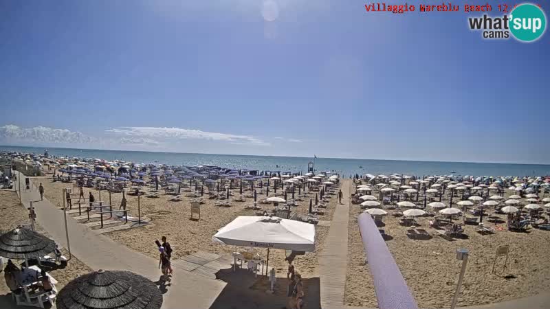 Spiaggia Webcam Villaggio Mare Blu Bibione Pineda