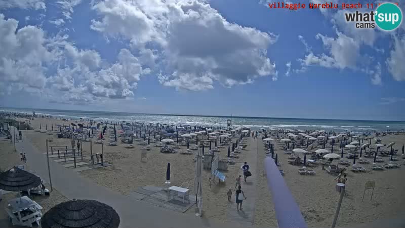 Spiaggia Webcam Villaggio Mare Blu Bibione Pineda