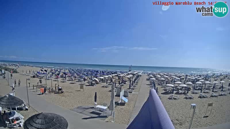 Playa webcam en vivo Villaggio Mare Blu Bibione Pineda – Italia