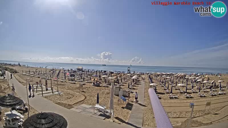 Web kamera uživo na plaži Villaggio Mare Blu Bibione Pineda – Italija