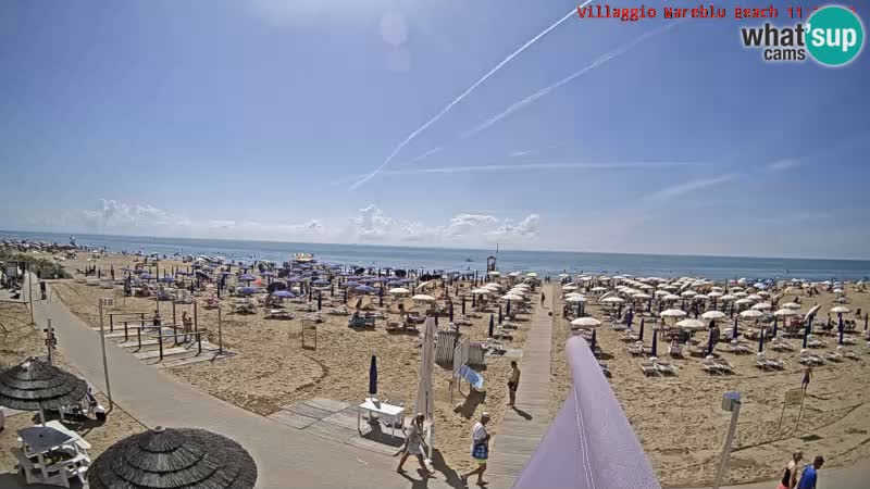 Spiaggia Webcam Villaggio Mare Blu Bibione Pineda