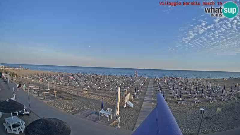 Playa webcam en vivo Villaggio Mare Blu Bibione Pineda – Italia