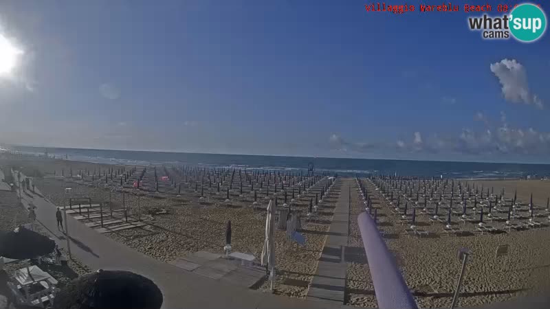 Webcam en direct de la plage Villaggio Mare Blu Bibione Pineda – Italie