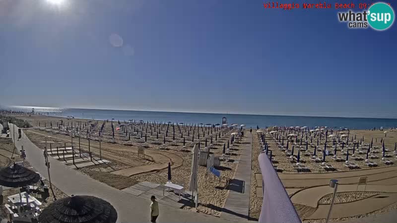 Spiaggia Webcam Villaggio Mare Blu Bibione Pineda